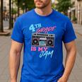4th Grade Is My Jam Vintage 80s Boombox Teacher Student Men's Casual T-Shirt Royal Blue 4th Grade Is My Jam Vintage 80s Boombox Teacher Student Men's Casual T-Shirt Royal Blue