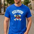 4th Grade Pirate Crew Halloween Costume Cool Teacher Student Men's Casual T-Shirt Royal Blue