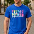 4th Grade Squad Fourth Teacher Student Team Back To School Men's Casual T-Shirt Royal Blue 4th Grade Squad Fourth Teacher Student Team Back To School Men's Casual T-Shirt Royal Blue