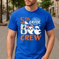 5th Grade Boo Crew Teachers Students Ghost Halloween Men's Casual T-Shirt Royal Blue