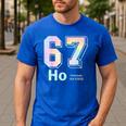 67 Ho Holmium Science Teacher Elements Table Six Seven Meme Men's Casual T-Shirt Royal Blue 67 Ho Holmium Science Teacher Elements Table Six Seven Meme Men's Casual T-Shirt Royal Blue