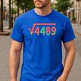 67 Ice Cream Drip Meme Square Root 4489 Slang Math Teacher Men's Casual T-Shirt Royal Blue