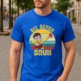 67 Meme Six Seven Bruh Retro Dabbing Teacher School Men's Casual T-Shirt Royal Blue