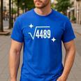 67 Meme Square Root 4489 Slang Math Teacher Men Women Men's Casual T-Shirt Royal Blue