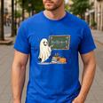 67 Teacher Halloween Ghost Six Seven Meme Math Joke Men's Casual T-Shirt Royal Blue 67 Teacher Halloween Ghost Six Seven Meme Math Joke Men's Casual T-Shirt Royal Blue