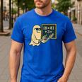 67 Teacher Halloween Skeleton Ghost Six Seven Meme Math Men's Casual T-Shirt Royal Blue