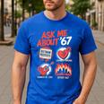 67 History Teacher Teacher 6 7 Overuse '67 Men's Casual T-Shirt Royal Blue