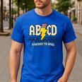 ABCD Highway To Spell Pencil Teacher & Student Font Me Men's Casual T-Shirt Royal Blue