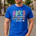 ABCD Kindergarten Rocks Pencil Lightning Teachers Rock Boys Men's Casual T-Shirt Royal Blue