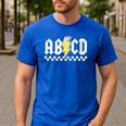 ABCD Teacher Men's Casual T-Shirt Royal Blue ABCD Teacher Men's Casual T-Shirt Royal Blue