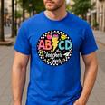 ABCD The Teacher Tour Back To School First Day Of School Men's Casual T-Shirt Royal Blue ABCD The Teacher Tour Back To School First Day Of School Men's Casual T-Shirt Royal Blue