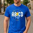 ABCD The Teacher Tour Last Day Of School Rockin' Teacher Men's Casual T-Shirt Royal Blue ABCD The Teacher Tour Last Day Of School Rockin' Teacher Men's Casual T-Shirt Royal Blue