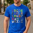 ABCs Alphabet Halloween Learning Kindergarten Teachers Men's Casual T-Shirt Royal Blue ABCs Alphabet Halloween Learning Kindergarten Teachers Men's Casual T-Shirt Royal Blue