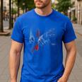 Acoustic Guitar Player Shirt Vintage Music Teacher Guitarist Men's Casual T-Shirt Royal Blue