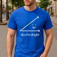 Acute Angle Cute Math Teacher Men's Casual T-Shirt Royal Blue