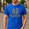 AG Teacher Farmer Life Agriculture Teacher Men's Casual T-Shirt Royal Blue AG Teacher Farmer Life Agriculture Teacher Men's Casual T-Shirt Royal Blue