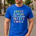 Alphabet ABC Elemeno Teacher Student Back To School Men's Casual T-Shirt Royal Blue Alphabet ABC Elemeno Teacher Student Back To School Men's Casual T-Shirt Royal Blue