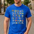 Alphabet Animals Back To School Pre-K Kindergarten Teacher Men's Casual T-Shirt Royal Blue Alphabet Animals Back To School Pre-K Kindergarten Teacher Men's Casual T-Shirt Royal Blue