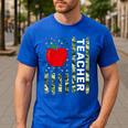 American Flag Camouflage Teacher Patriotic 4th Of July Men's Casual T-Shirt Royal Blue American Flag Camouflage Teacher Patriotic 4th Of July Men's Casual T-Shirt Royal Blue