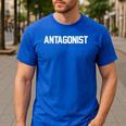Antagonist English Literature Teacher Costume T Shirt Men's Casual T-Shirt Royal Blue Antagonist English Literature Teacher Costume T Shirt Men's Casual T-Shirt Royal Blue