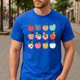 Art Apples Back To School For Teacher Student Men's Casual T-Shirt Royal Blue Art Apples Back To School For Teacher Student Men's Casual T-Shirt Royal Blue