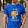 Art Is My Superpower Drawing Art Teacher Artists Men's Casual T-Shirt Royal Blue Art Is My Superpower Drawing Art Teacher Artists Men's Casual T-Shirt Royal Blue