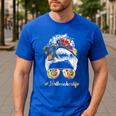 Art Teacher Life Messy Bun Back To School Art Teacher Men's Casual T-Shirt Royal Blue