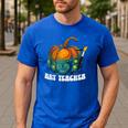 Art Teacher Pumpkin Halloween Night Men Women Men's Casual T-Shirt Royal Blue Art Teacher Pumpkin Halloween Night Men Women Men's Casual T-Shirt Royal Blue