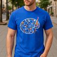 Art Teacher Pumpkin Scary Halloween Costume Men Women Men's Casual T-Shirt Royal Blue