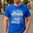 This Art Teacher Wears Red For Ed Men Women Men's Casual T-Shirt Royal Blue This Art Teacher Wears Red For Ed Men Women Men's Casual T-Shirt Royal Blue