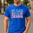 Theatre School Drama Class Musical Theater Drama Teacher Men's Casual T-Shirt Royal Blue Theatre School Drama Class Musical Theater Drama Teacher Men's Casual T-Shirt Royal Blue