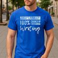 Author Journalist Teacher Writing Men's Casual T-Shirt Royal Blue Author Journalist Teacher Writing Men's Casual T-Shirt Royal Blue