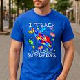 Autism Awareness Teacher I Teach Awesome Superheroes Men's Casual T-Shirt Royal Blue Autism Awareness Teacher I Teach Awesome Superheroes Men's Casual T-Shirt Royal Blue