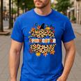 Autumn Fall SPED ED Teacher Thankful Grateful Pumpkin Retro Men's Casual T-Shirt Royal Blue Autumn Fall SPED ED Teacher Thankful Grateful Pumpkin Retro Men's Casual T-Shirt Royal Blue