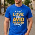 AVID Team Appreciation Essentials AVID Program Teacher Men's Casual T-Shirt Royal Blue