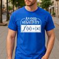 Avoid Negativity Math Teacher Men's Casual T-Shirt Royal Blue