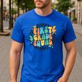 Back To School Groovy Teacher 1st First Grade Crew Squad Men's Casual T-Shirt Royal Blue Back To School Groovy Teacher 1st First Grade Crew Squad Men's Casual T-Shirt Royal Blue