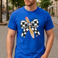 Back To School Hello Fifth Grade Teacher Coquette Pencil Bow Men's Casual T-Shirt Royal Blue Back To School Hello Fifth Grade Teacher Coquette Pencil Bow Men's Casual T-Shirt Royal Blue