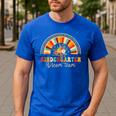 Back To School Kindergarten Dream Team Teacher Love Floral Men's Casual T-Shirt Royal Blue