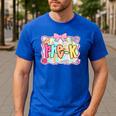 Back To School Pre-K Preppy Teacher Girl Men's Casual T-Shirt Royal Blue