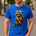 Back To School Raccoon Teachers Student Kids Men's Casual T-Shirt Royal Blue