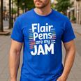 Back To School Teacher Flair Pens Are My Jam Men's Casual T-Shirt Royal Blue