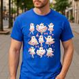 Ballet Ghost Ballet Dancer Spooky Dance Halloween Teacher Men's Casual T-Shirt Royal Blue Ballet Ghost Ballet Dancer Spooky Dance Halloween Teacher Men's Casual T-Shirt Royal Blue