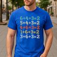 Baseball Math Sports Double Play Teacher School 2022 Men's Casual T-Shirt Royal Blue Baseball Math Sports Double Play Teacher School 2022 Men's Casual T-Shirt Royal Blue