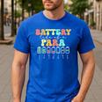 Battery Life Of A Para SPED Parapro Teacher Squad Men's Casual T-Shirt Royal Blue
