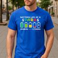 Battery Life Of a Paraprofessional Para Teacher Life Men's Casual T-Shirt Royal Blue Battery Life Of a Paraprofessional Para Teacher Life Men's Casual T-Shirt Royal Blue