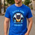 Batty About Books Lover Teacher Librarian Bookish Halloween For Men Women Kids Men's Casual T-Shirt Royal Blue Batty About Books Lover Teacher Librarian Bookish Halloween For Men Women Kids Men's Casual T-Shirt Royal Blue
