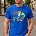 Beauty Teacher Take Chances Make Mistakes Get Messy Men's Casual T-Shirt Royal Blue Beauty Teacher Take Chances Make Mistakes Get Messy Men's Casual T-Shirt Royal Blue