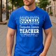 Best Computer Science Teacher Shirt Succeed Teaching Men's Casual T-Shirt Royal Blue