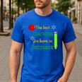 THE BEST TEACHERS ARE BORN IN DECEMBER Men's Casual T-Shirt Royal Blue THE BEST TEACHERS ARE BORN IN DECEMBER Men's Casual T-Shirt Royal Blue